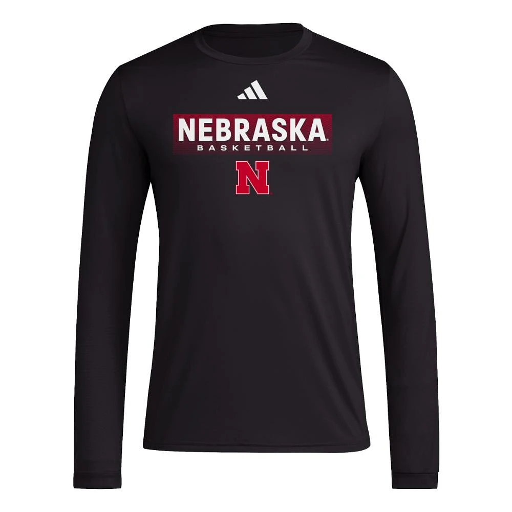 Nebraska Adidas On Court Locker the Fade Tee