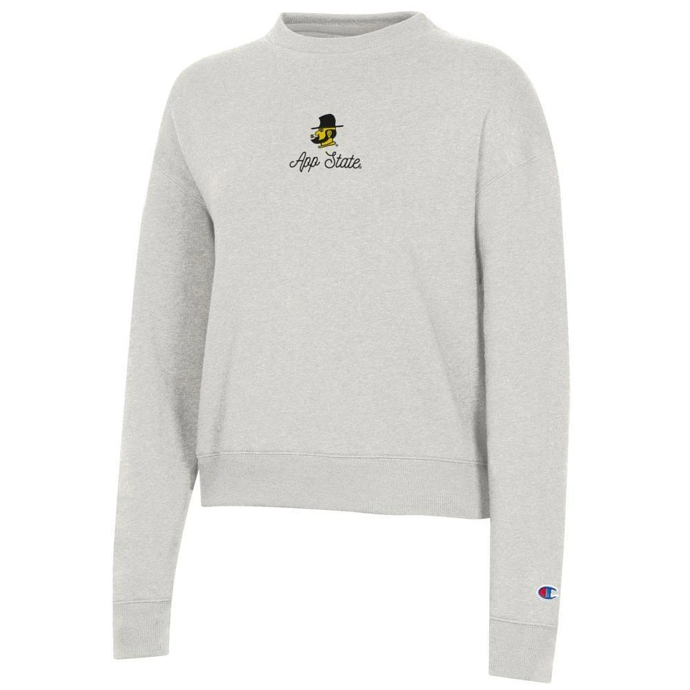 App State Champion Women's Embroidered Logo Script Triumph Crew