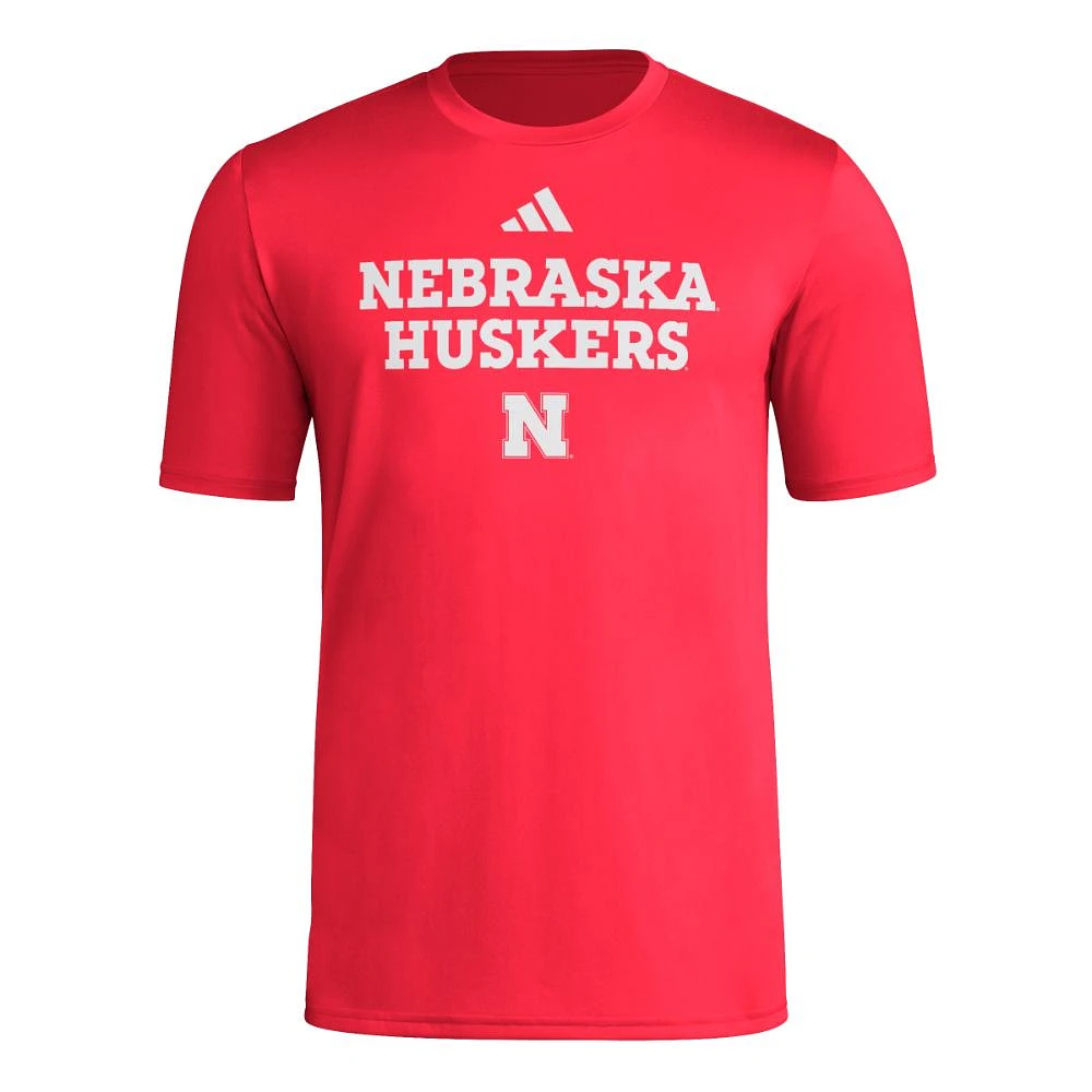 Nebraska Adidas Locker Wordmark Fresh Tee