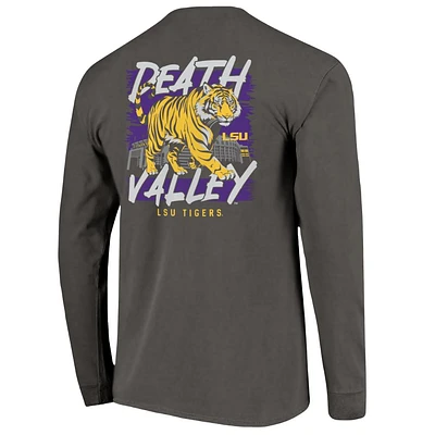 LSU Image One Large Mascot Stadium Comfort Colors Long Sleeve Tee