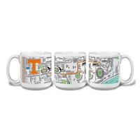 Tennessee 20 Oz Campus Map Mug