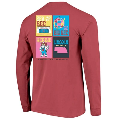 Nebraska Image One Preppy Posters Comfort Colors Long Sleeve Tee