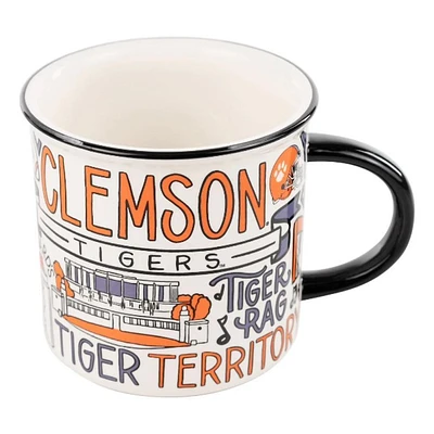 Clemson Glory Haus 18 Oz Collage Campfire Mug