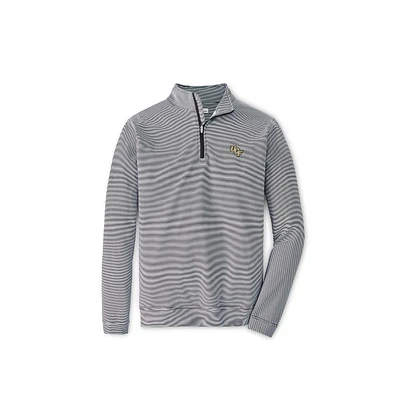 UCF Peter Millar Perth Sugar Stripe Performance 1/4 Zip Pullover