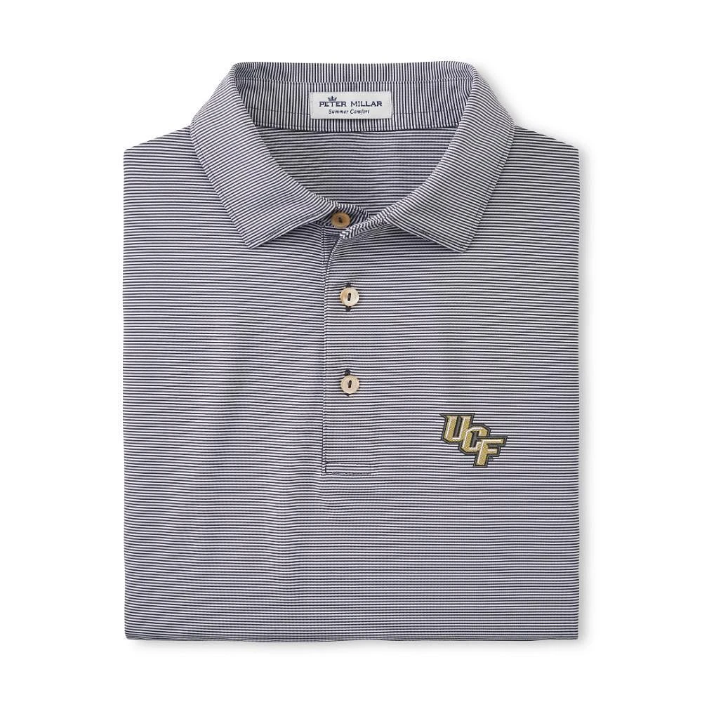 UCF Peter Millar Jubilee Stripe Jersey Polo