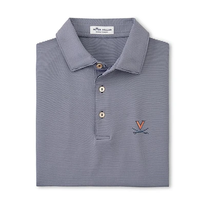 Virginia Peter Millar Jubilee Stripe Jersey Polo