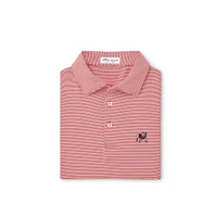 Georgia Peter Millar Standing Bulldog Jubilee Stripe Jersey Polo