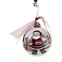 Mississippi State Glory Haus Merry Christmas Santa Ornament