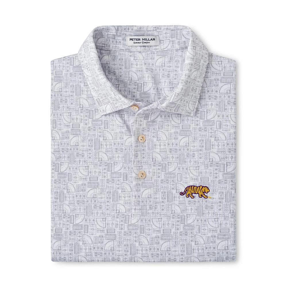 LSU Peter Millar Vault Tiger Out of Bounds Performance Polo