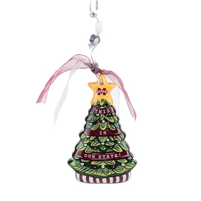 Mississippi State Glory Haus Tree Puff Ornament