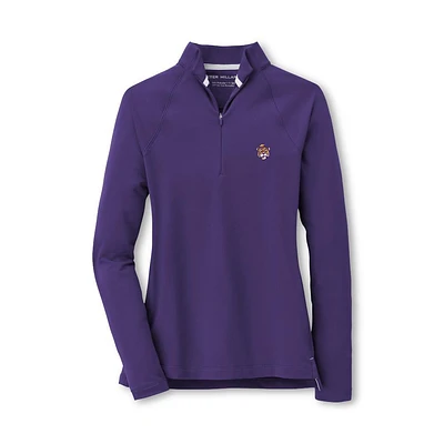 LSU Peter Millar Women's Vault Sailor Mike Perth Raglan 1/2 Zip Pullover