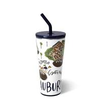 Auburn 32 Oz Saturdays Straw Tumbler