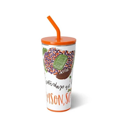 Clemson 32 Oz Saturdays Straw Tumbler