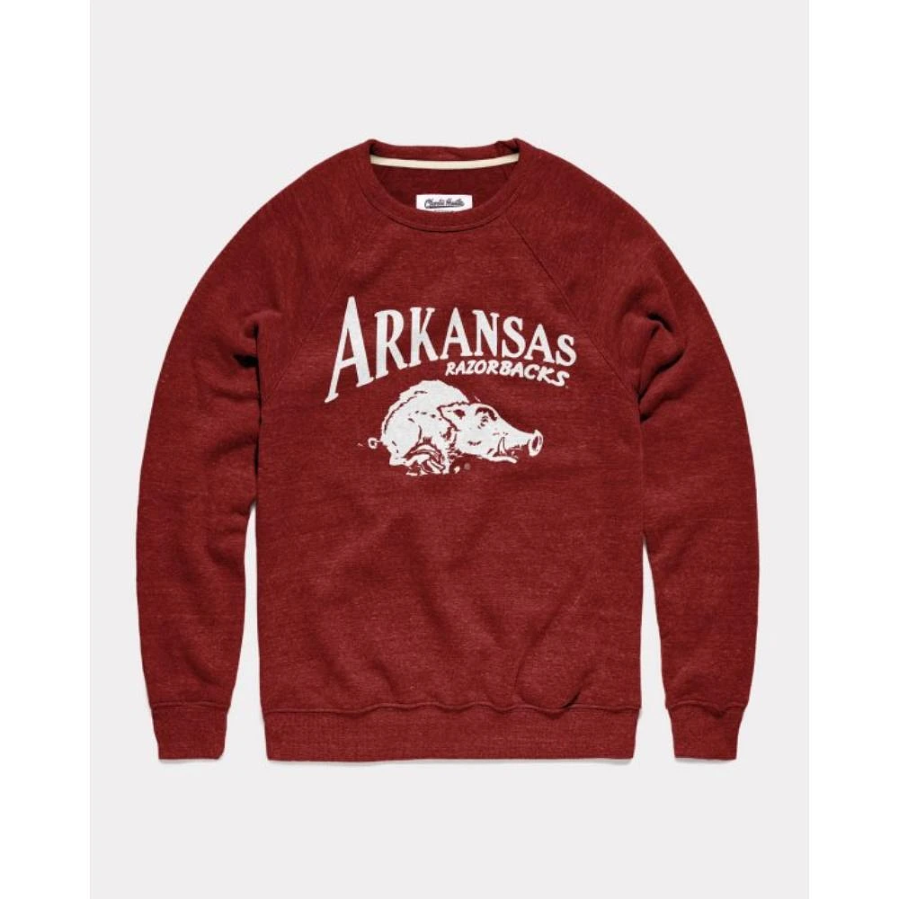 Arkansas Charlie Hustle Razorbacks Fade Crew