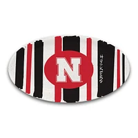 Nebraska Magnolia Lane Striped Oval Melamine Platter