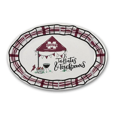 Mississippi State Magnolia Lane Oval Melamine Platter