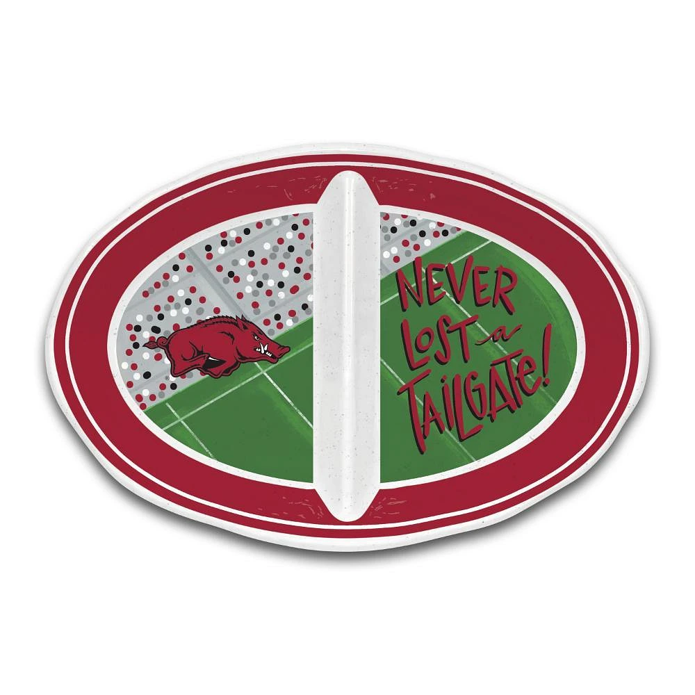 Arkansas Magnolia Lane 2 Section Tailgate Melamine Bowl