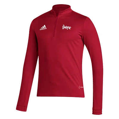 Nebraska Adidas Entrada 1/4 Zip Pullover