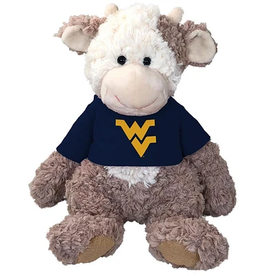 West Virginia 13 Inch Cuddle Buddies Cow with a Shirt