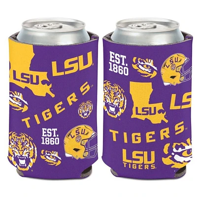 LSU 12 Oz Scatter Can Cooler