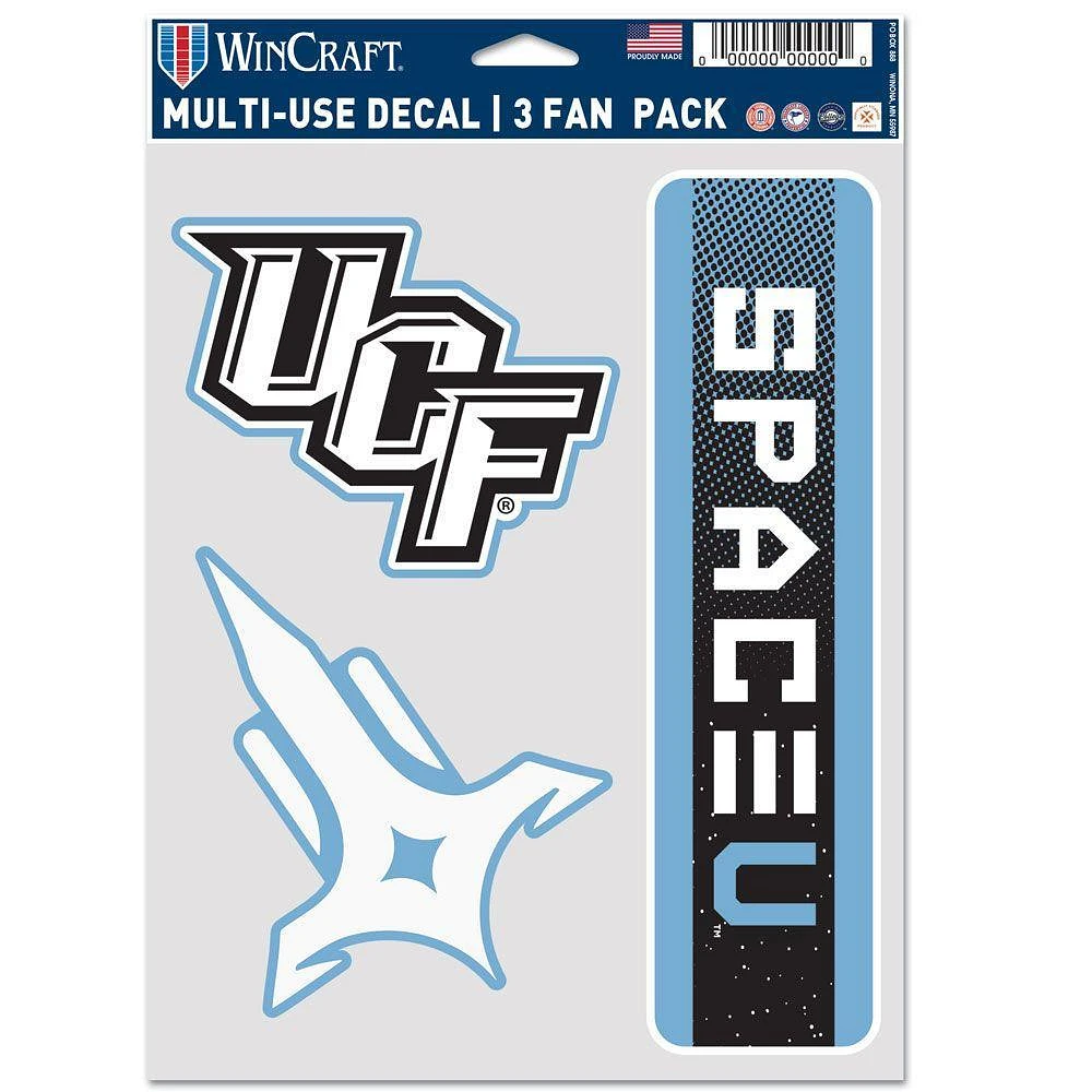 UCF WinCraft 3-Pack Space U Multi-Use Decals