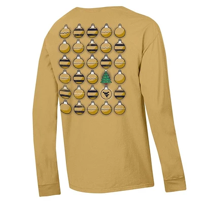 WVU Comfort Wash Long Sleeve Ornaments T-Shirt