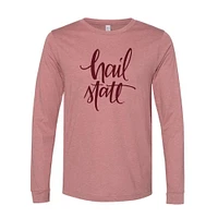 Mississippi State Hail Script Long Sleeve Bella Tee