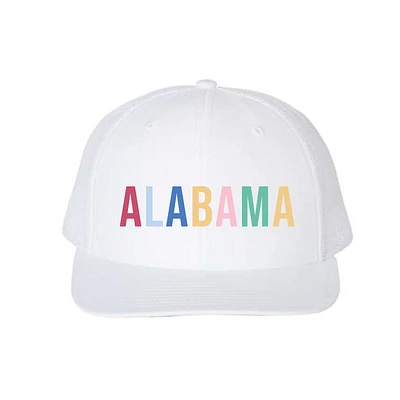 Alabama Women's Rainbow Mesh Trucker Hat