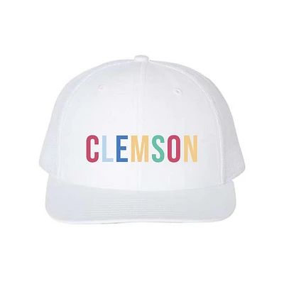 Clemson Women's Rainbow Mesh Trucker Hat