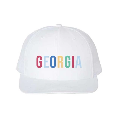 Georgia Women's Rainbow Mesh Trucker Hat