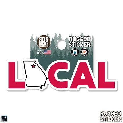 Georgia 3.25 Inch Local Rugged Sticker Decal