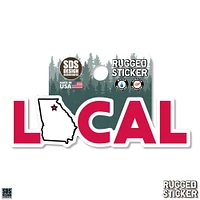 Georgia 3.25 Inch Local Rugged Sticker Decal