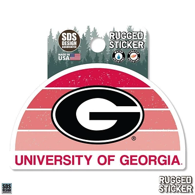 Georgia 3.25 Inch Gradient Half Moon Rugged Sticker Decal