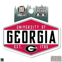 Georgia 3.25 Inch Hexagon Badge Rugged Sticker Decal
