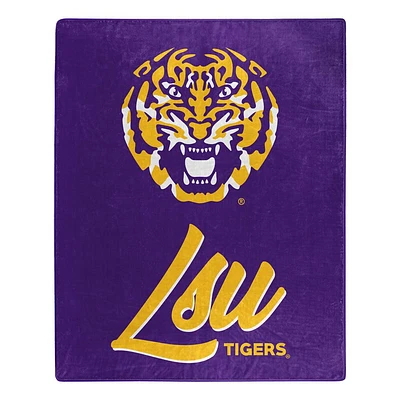 LSU Northwest Signature Raschel Throw Blanket