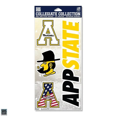 App State Collegiate Collection Multi Pack Decals