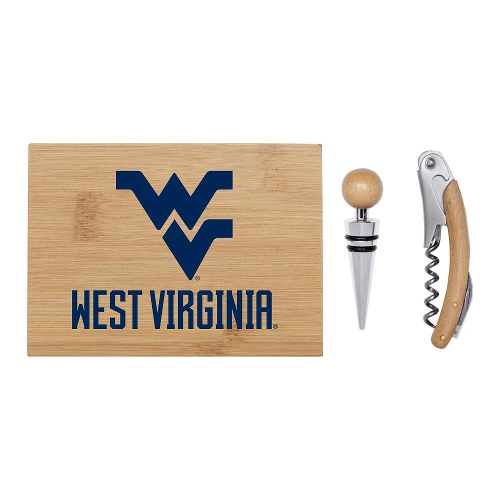 West Virginia Bamboo Boxed Wine Set