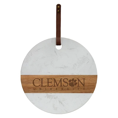 Clemson Marble and Acacia Wood Charcuterie Board