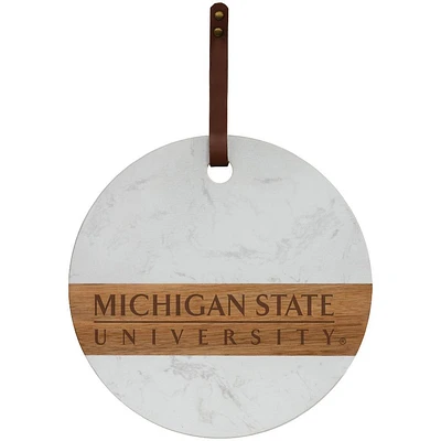 Michigan State Marble and Acacia Wood Charcuterie Board