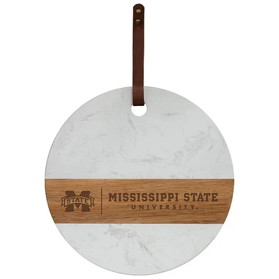 Mississippi State Marble and Acacia Wood Charcuterie Board