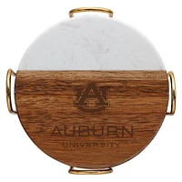 Auburn Marble and Acacia Wood Coaster Set