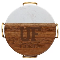 Florida Marble and Acacia Wood Coaster Set