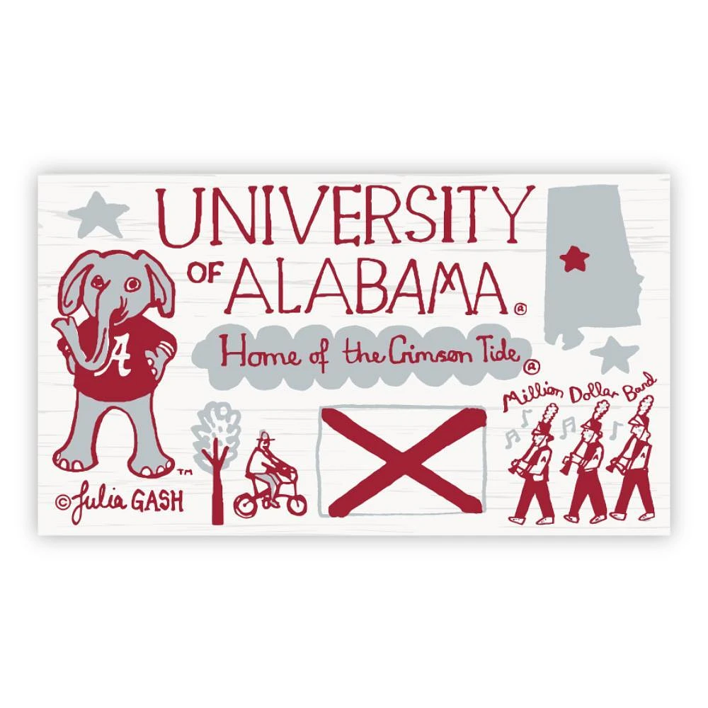 Alabama Julia Gash Recycled Wood Fridge Magnet