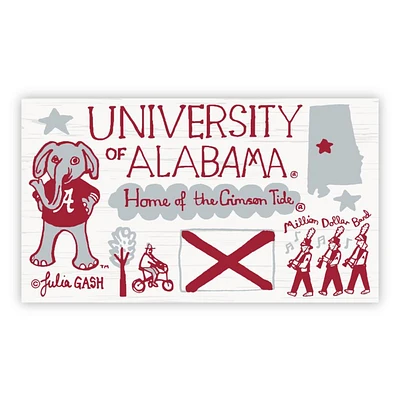 Alabama Julia Gash Recycled Wood Fridge Magnet