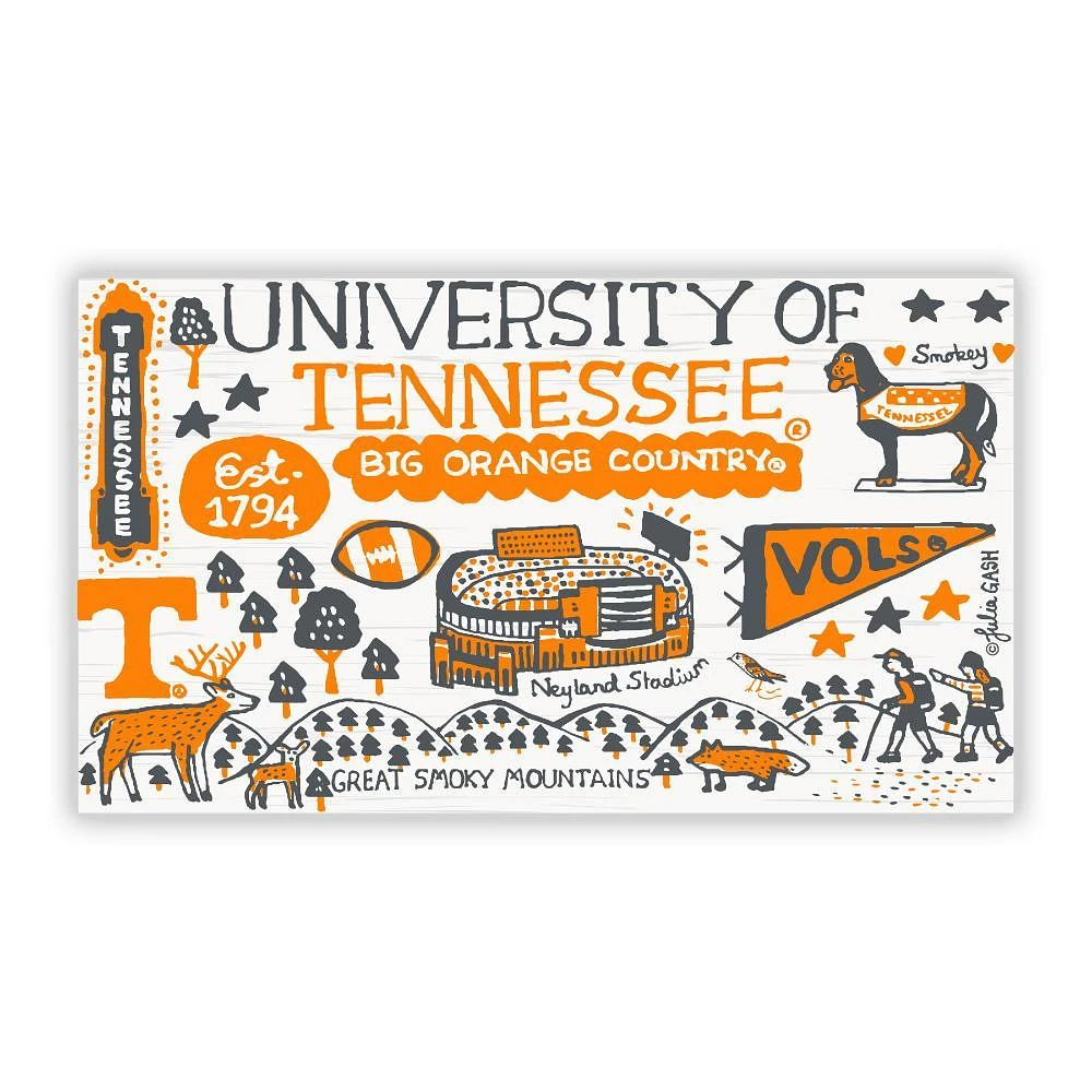 Tennessee Julia Gash Recycled Wood Fridge Magnet