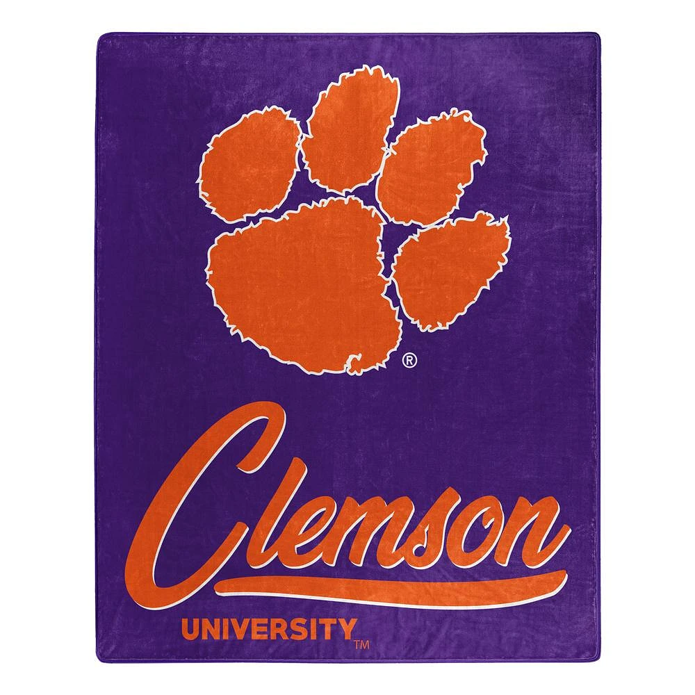 Clemson Northwest Signature Raschel Throw Blanket