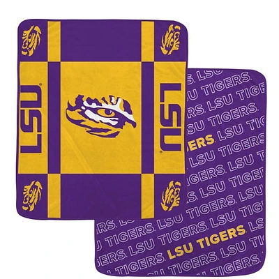 Louisiana State Pegasus Reverse Plush Blanket