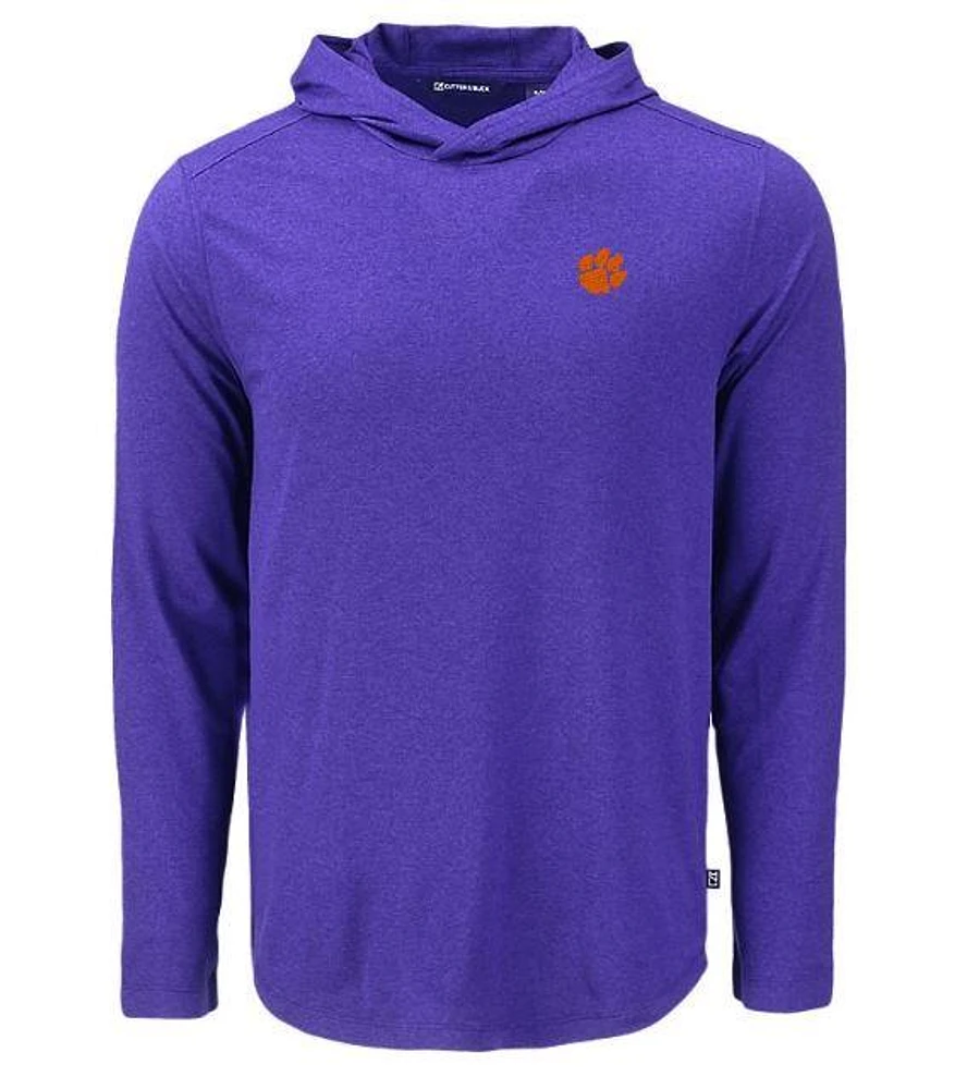 Clemson Cutter & Buck Coastline Epic Comfort Hooded Shirt