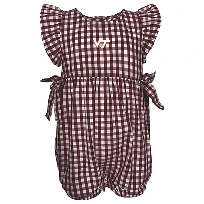 Virginia Tech Garb Infant Constance Gingham Bubble Onesie