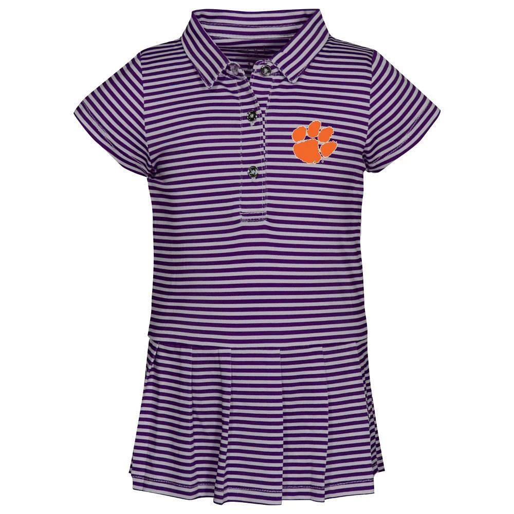 Clemson Garb Infant Beatrice Polo Dress Onesie